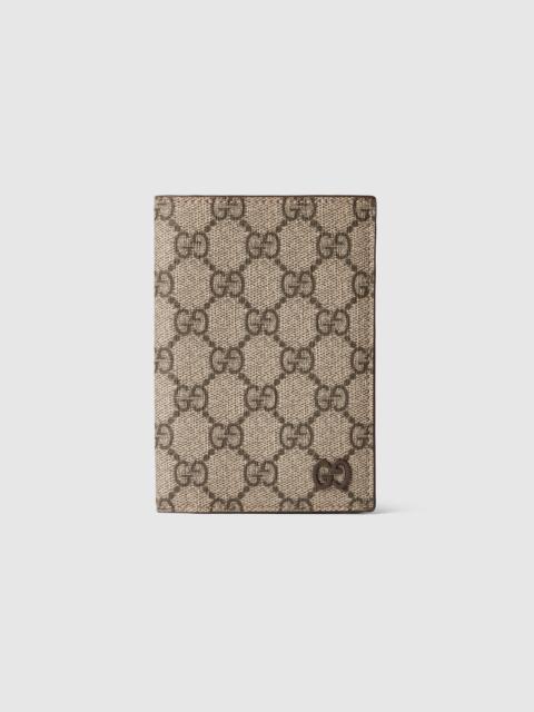 Brown interior GG passport case