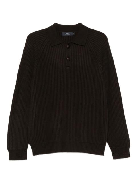 Mr. Darius ribbed-knit polo shirt