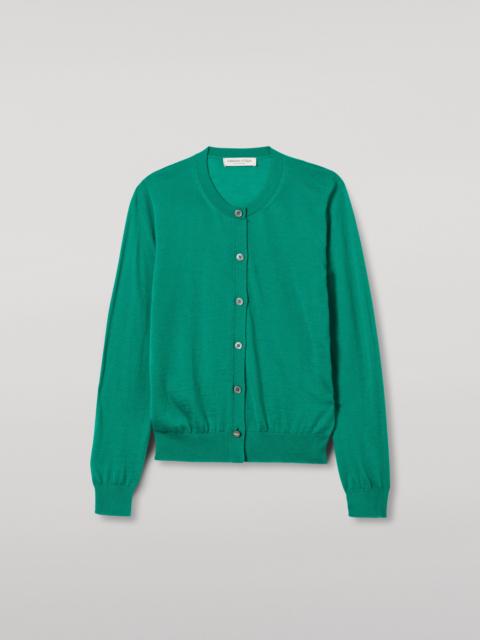 Honor Bright Green Superfine Cashmere Cardigan