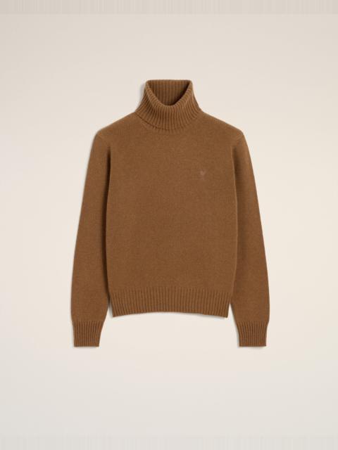 BROWN CASHMERE AMI DE COEUR TURTLE NECK SWEATER