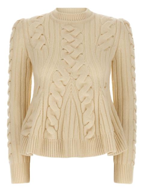cable-knit sweater