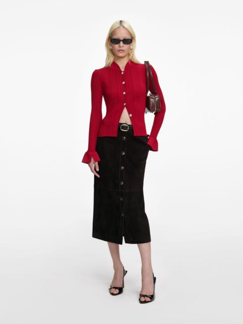 Red Viscose Cardigan