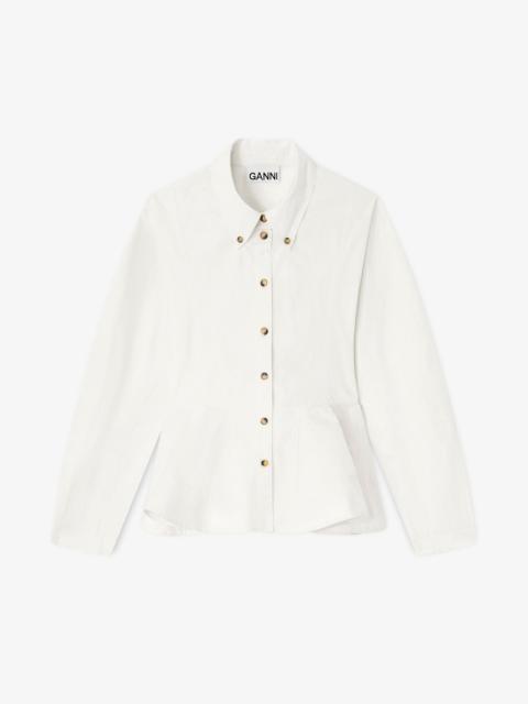 IVORY PEPLUM SHIRT