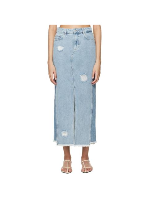 Blue Louisa Denim Maxi Skirt