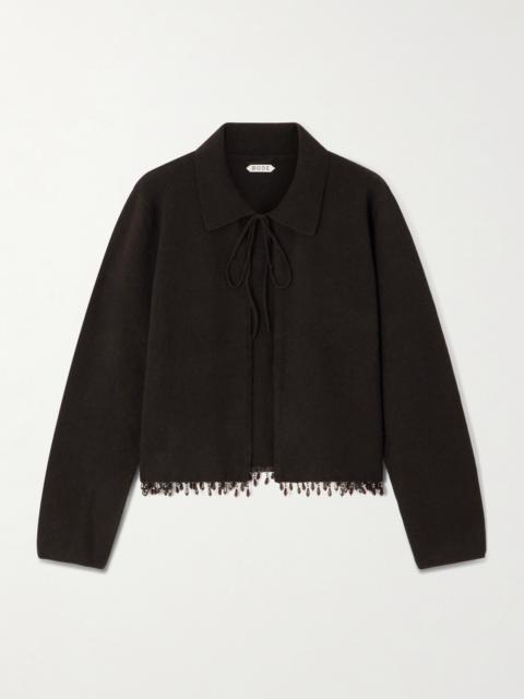 Embellished Wool And Cashmere-blend Cardigan