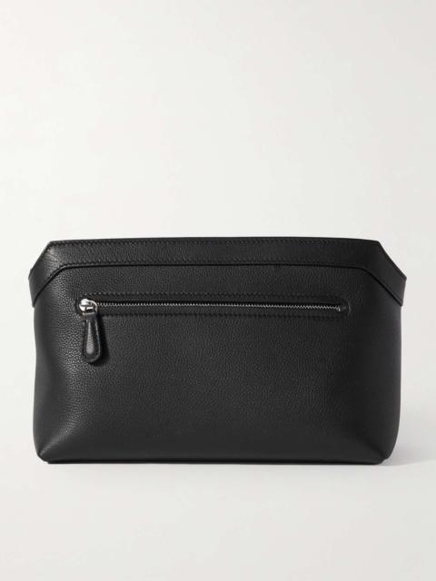 Terrasse textured-leather clutch Black