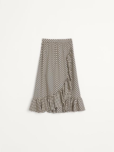 TWILL SKIRT WITH PLUS DE POIS PRINT