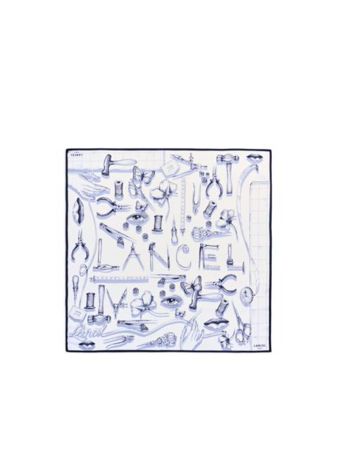 graphic-print square headband