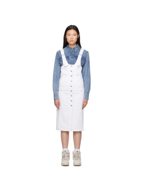 White Filipine Denim Midi Dress