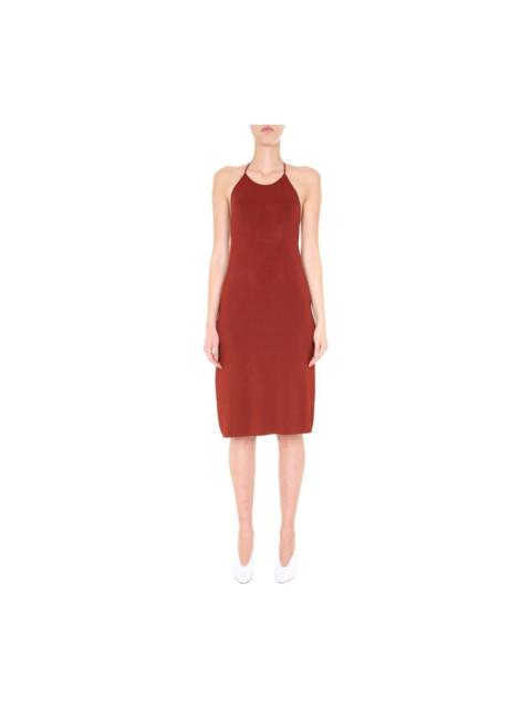 Open Back Halter Dress