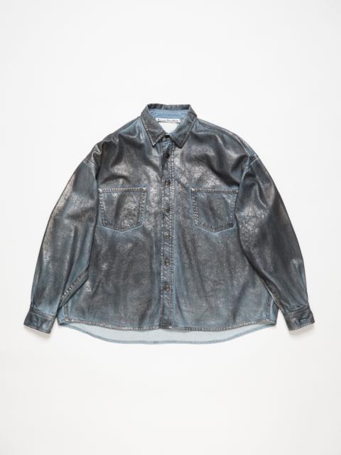Denim shirt - Relaxed fit - Silver/blue