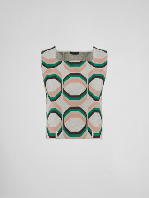 Jacquard knit vest