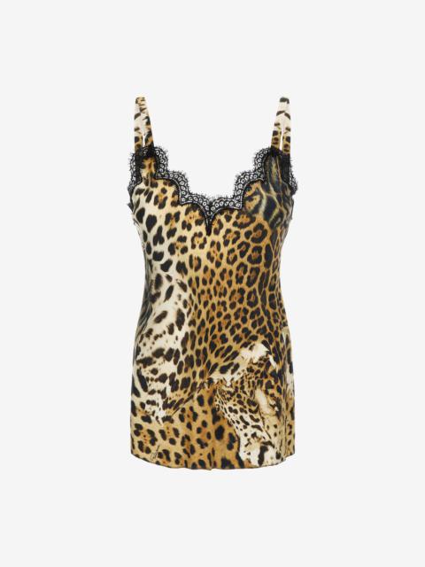 Top with Jaguar Skin print