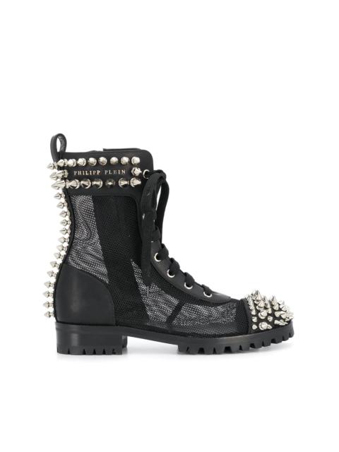 studded 35mm lace-up boots