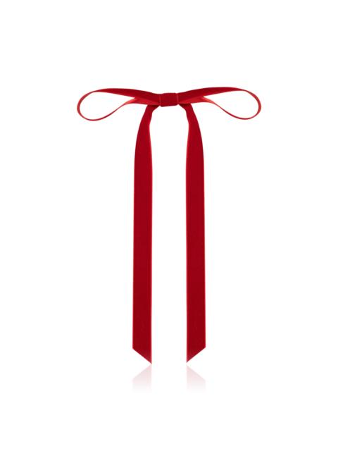 Adley Velvet Bow Barrette red