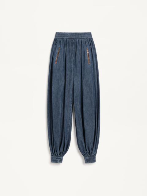 CHAMBRAY DENIM PANTS