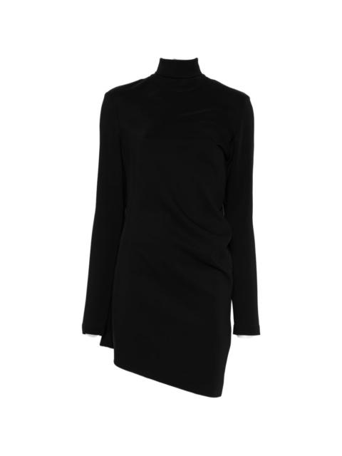 high-neck twist blouse