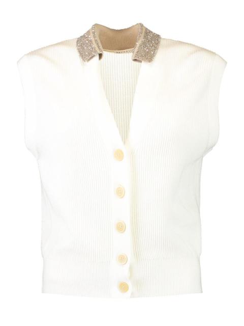 Embellished Collar Vest