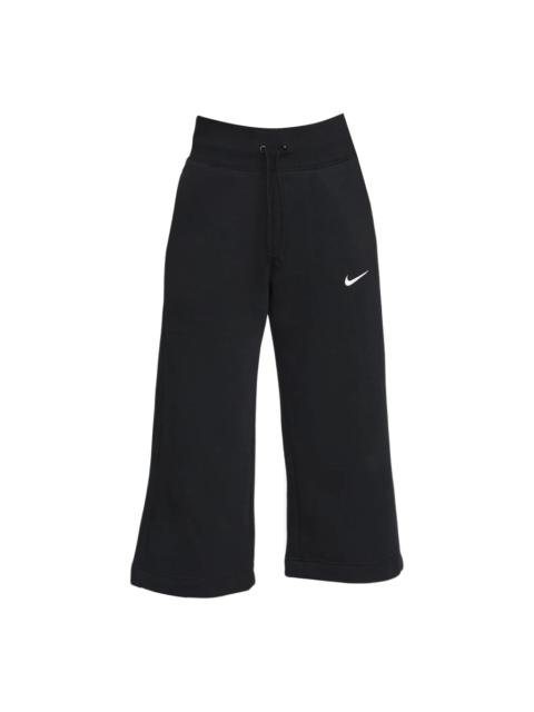 (WMNS) Nike Phoenix Fleece High-Waisted Cropped Sweatpants 'Black' FB8417-010