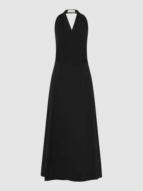 Halter Wrap Dress - Black