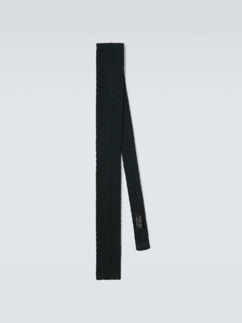 Knitted silk tie