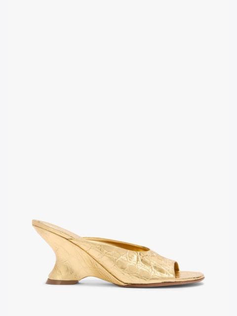 OPEN-TOE LEATHER MULES