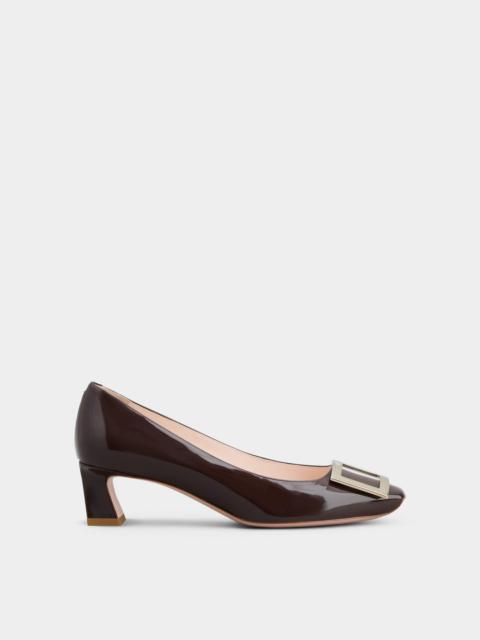 Trompette Metal Buckle Pumps in Patent Leather