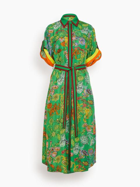 Fiesta Shirtdress in Green