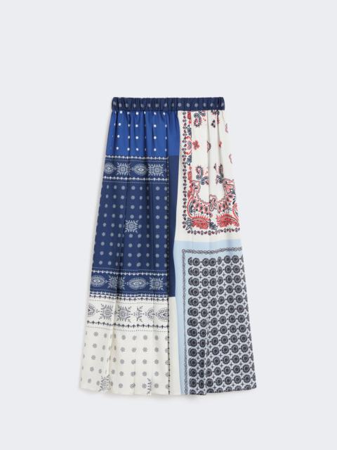 LUNA Printed twill skirt