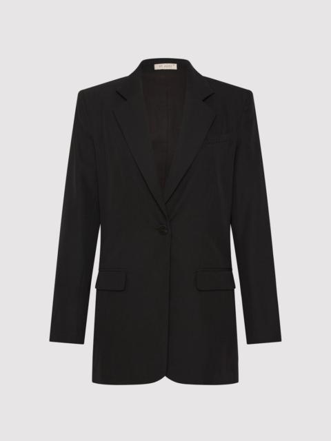 Wool Double Layer Blazer - Black