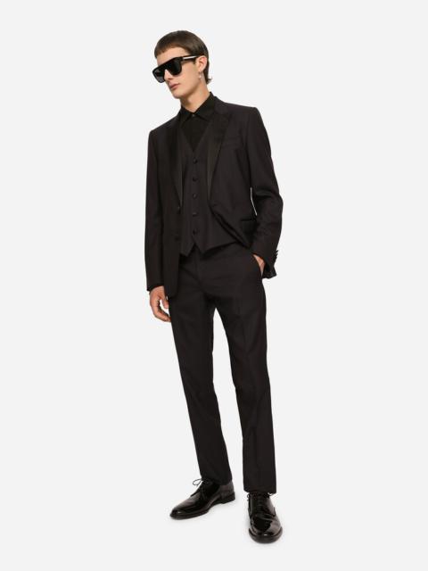 Dolce & Gabbana Wool and silk three-piece Martini-fit tuxedo suit ...