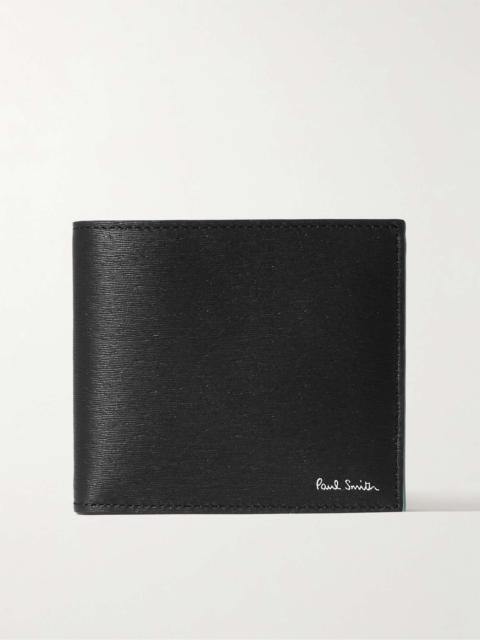 Logo-Print Textured-Leather Billfold Wallet