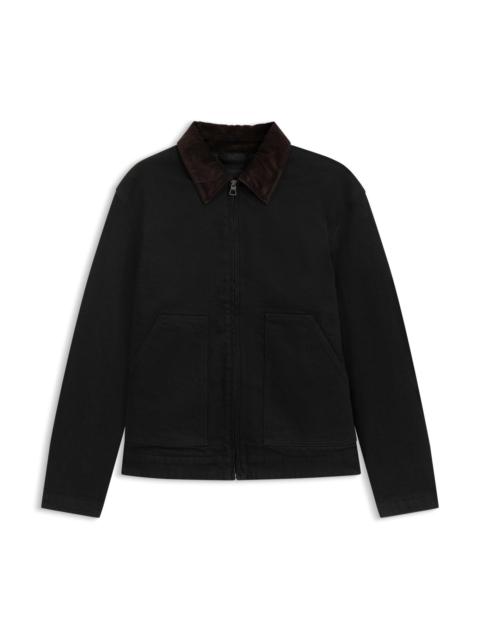 BECKHAM X BOSS JACKET IN BLACK RIGID DENIM