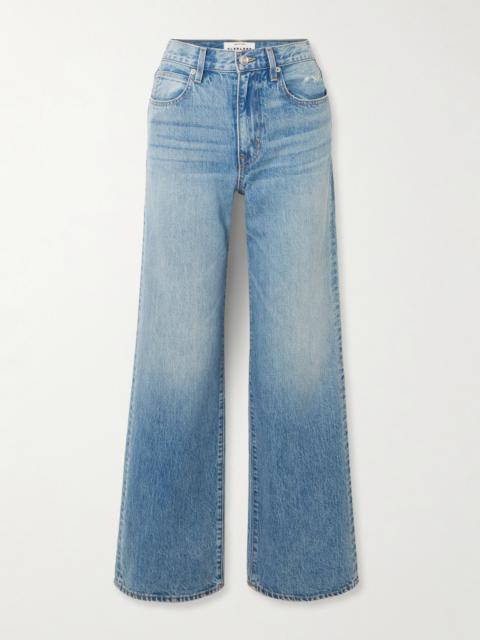 Grace Frayed Mid-rise Wide-leg Jeans