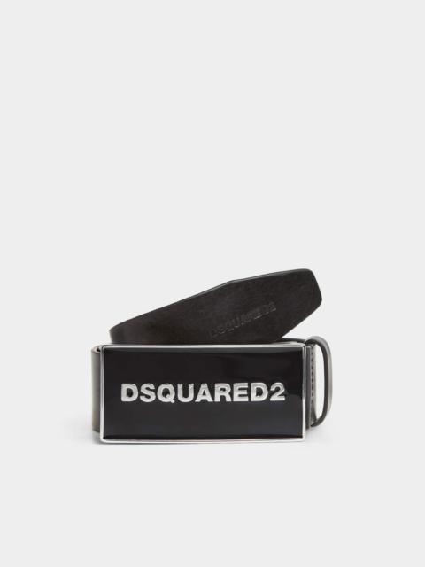DSQUARED2 TONAL LOGO PLAQUE BELT