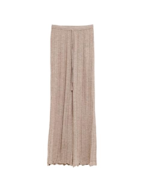 drawstring ribbed trousers
