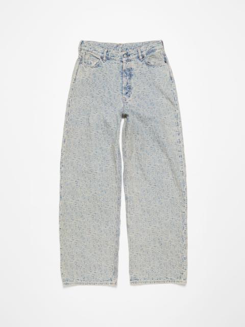 Baggy fit jeans - 1981F Monogram - Blue/beige