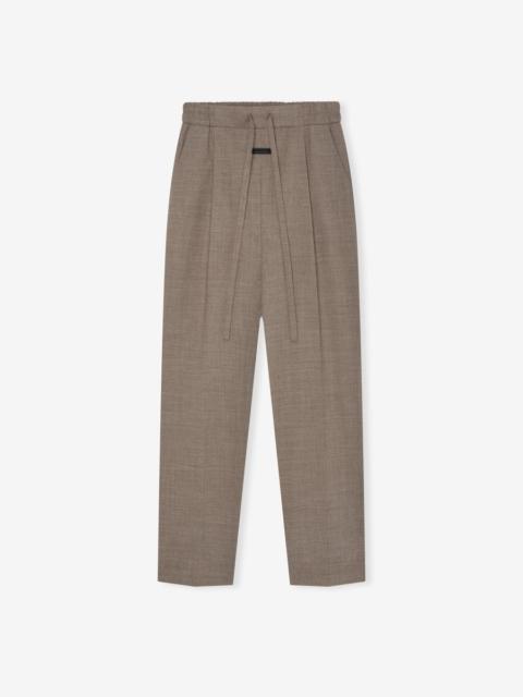 High Twist Wool Drawstring Straight Pant