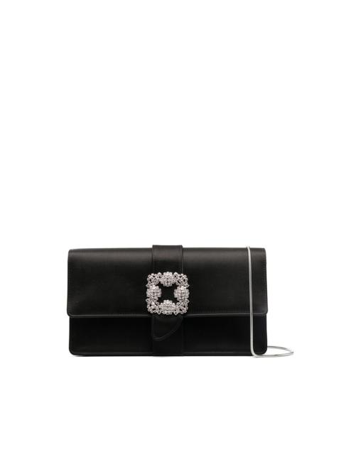 embellished buckle clutch