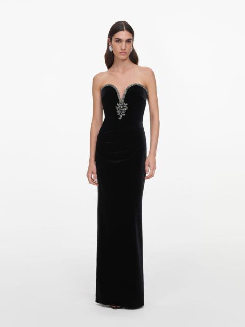 Black Velvet Maxi Dress