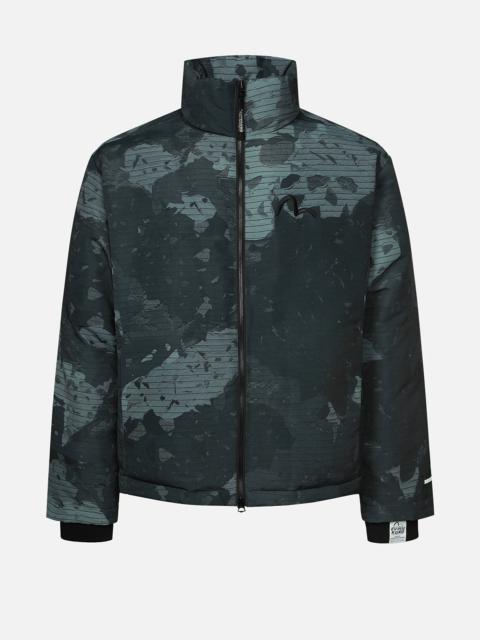 Deconstructed Print and Logo Embroidery Relax Fit Down Jacket