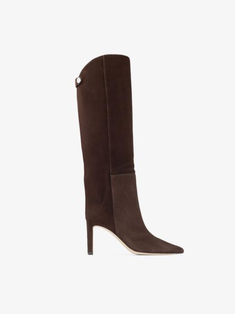 Alizze Knee Boot 85
Chocolate Suede Knee High Boots