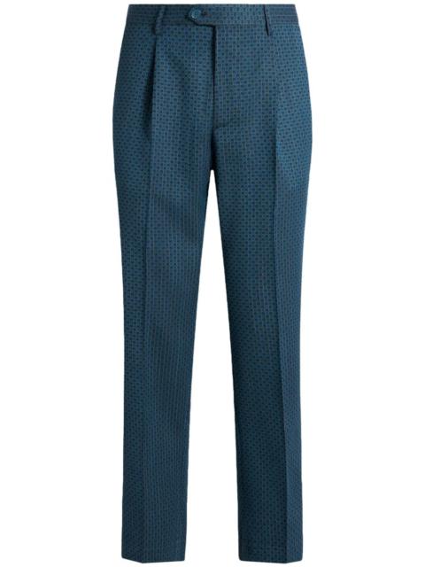 motif embroidery trousers