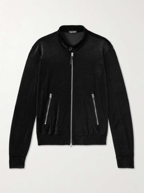 Silk and Cotton-Blend Velvet Track Jacket
