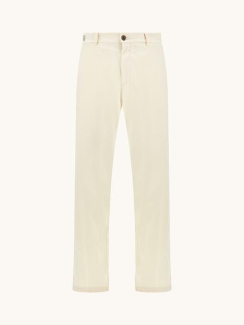 SILK AND STRETCH COTTON CHINO PANTS