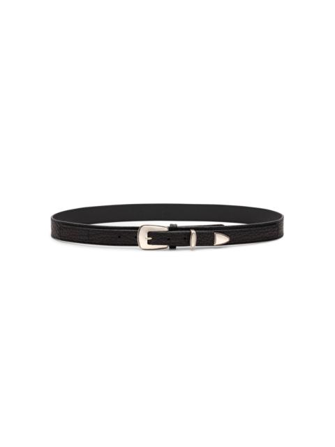 Minimal Western Leather Belt black