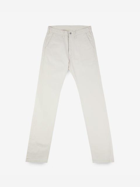 IH-727-IVO 9OZ MERCERISED SELVEDGE COTTON RELAXED TAPERED CUT CHINOS - IVORY