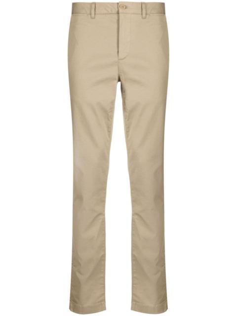 logo-patch slim-fit trousers