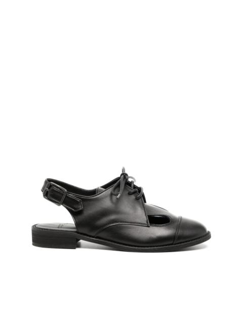 slingback lace-up shoes