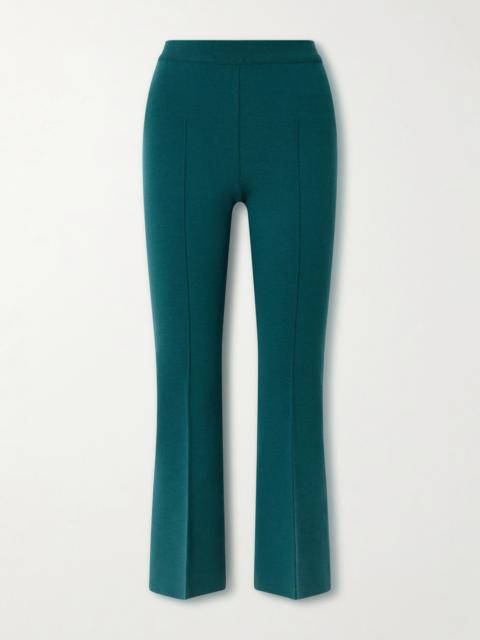 Kick Cropped Wool-blend Flared Pants